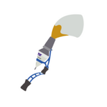 A transparent image of the vanilla Inkbrush main weapon from the video game Splatoon 3.